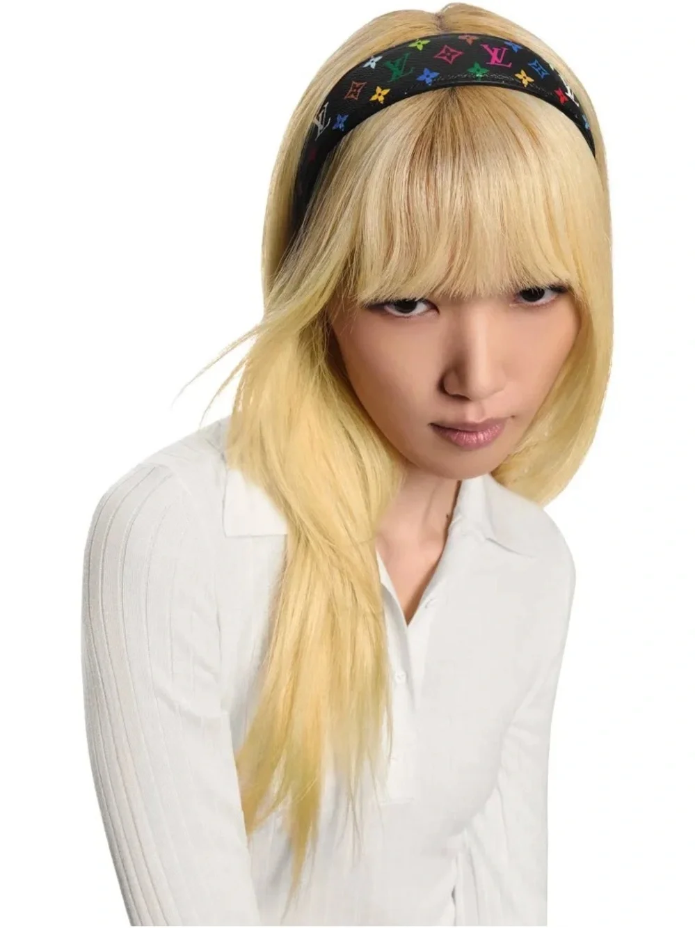 Louis Vuitton x Takashi Murakami Monogram Multicolor LV Outline Headband black